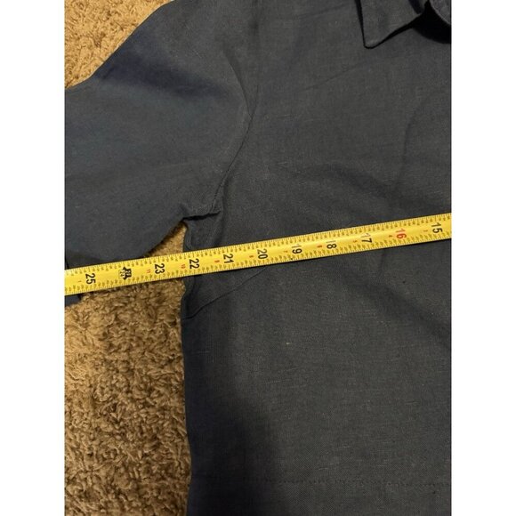 HARVE BENARD Linen Navy Top & Pant Set Resort Wear Minimalist Travel Beach XL - Picture 11 of 15